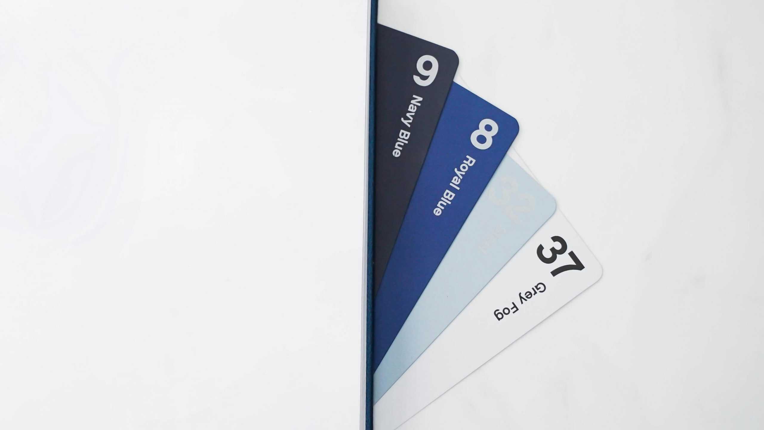 Color palette with numbered cards for branding, marketing, and creative projects.